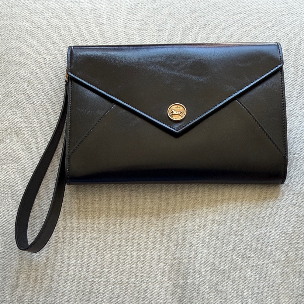 Black Chloe Pouch with Wristlet NWT